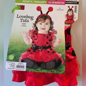 NWT-Lovebug Tutu-Toddler Girl's-Halloween Costume-Size 12-18 Months-Black & Red